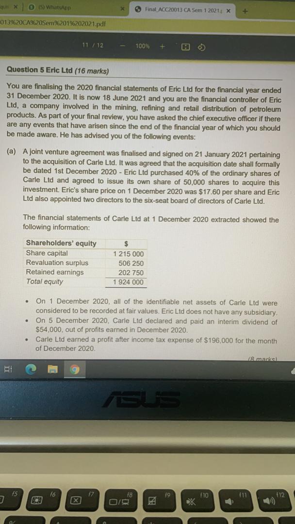  | X. O 1) WhatsApp 3 Final ACC20013 CA Sem 1