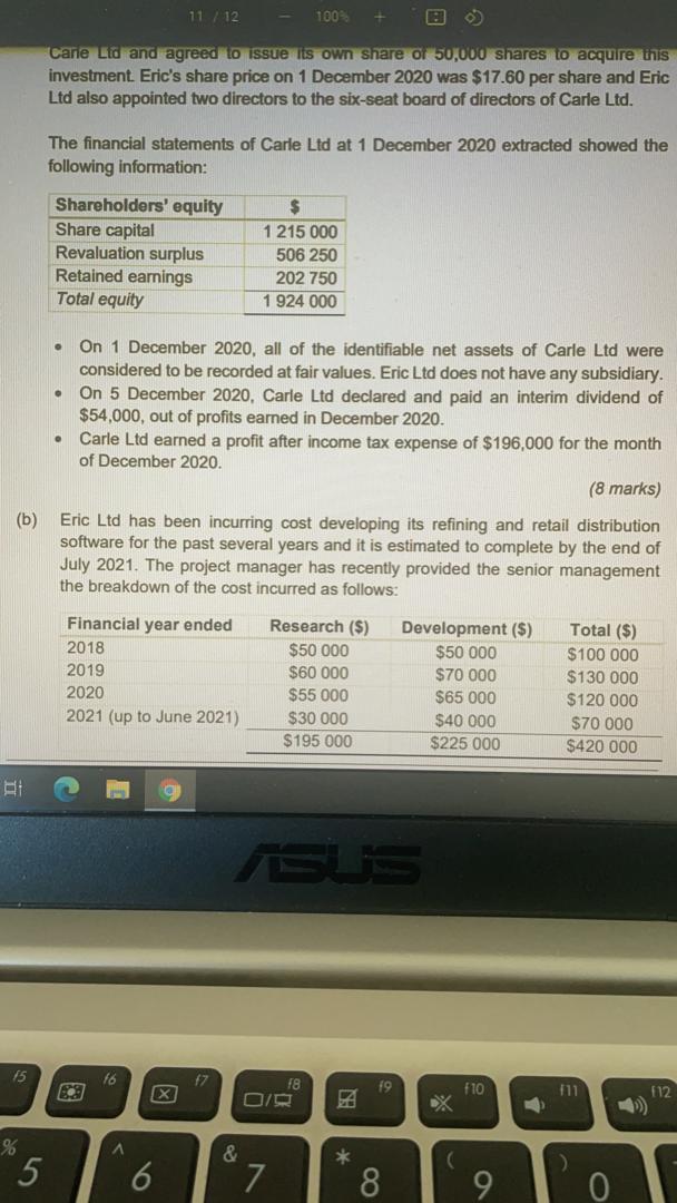 2021.1 X + F013%20CA%20Sem%201%202021.pdf 11 / 12 1003 Question 5 Eric Ltd