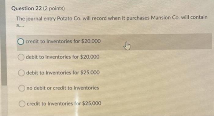 Value Cash $6,000 Receivables $10,000 Inventories $20,000 PPE, net $14,000 Total Assets