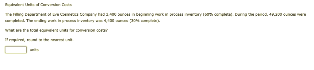 Materials Cost The Filling Department of Eve Cosmetics Company had 8,800 ounces