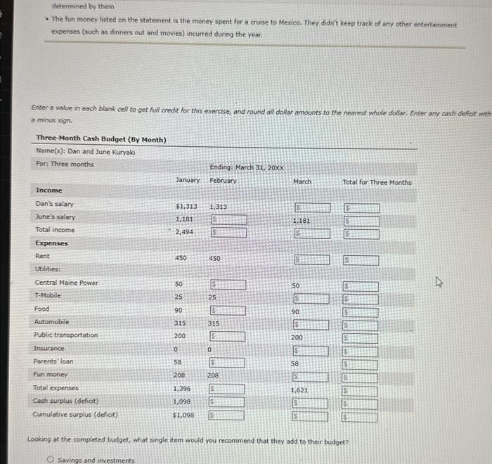 year's income and expense statement) but got stuck. They know that you