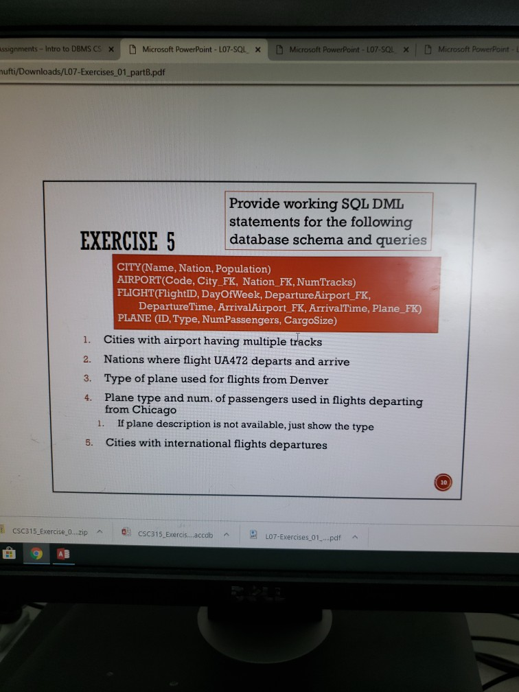  sql ssignments_ Intro to DBMS CS D Microsoft PowerPoint-L07-SQL/X D Microsoft