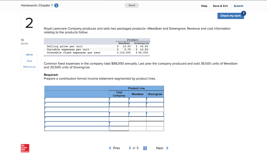  Homework: Chapter 7 i Saved Help Save & Exit Submit Check