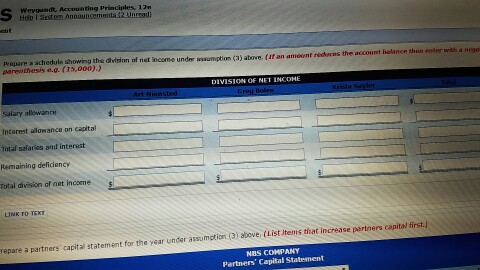 the following. Art Niensted Greg Bolen Krista Sayler $22,800 13,600 1,600 $48,900