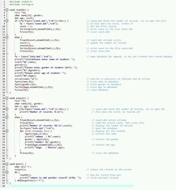 C Language Program using File Access: Ask user to input details of