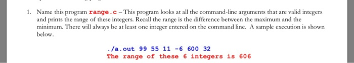  in c please . Name this program range.c- This program looks