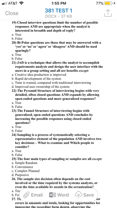  .'ll AT&T 1:55 PM 77% D, + 381 TEST 1 DOCX-37