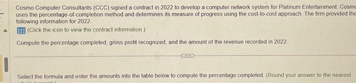  Cosmo Computer Consultants (CCC) signed a contract in 2022 to develop