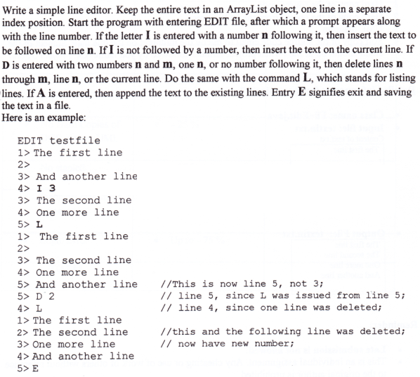 line And another line . Output File: textin.txt The first line The
