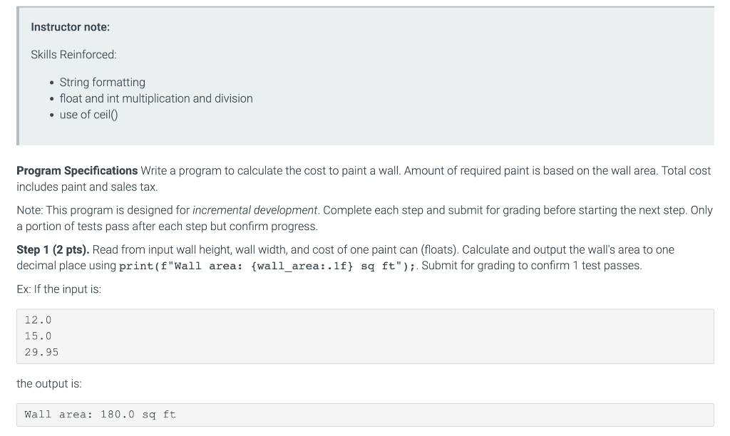  I need some help Instructor note: Skills Reinforced: - String formatting