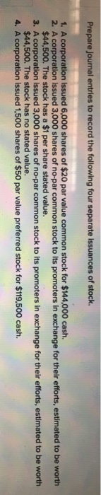  use the information given to do the journal entries. Prepare Journal