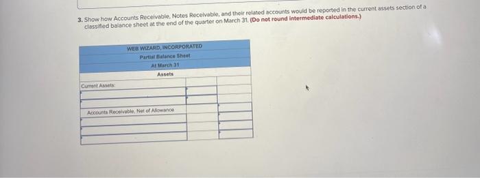 the end of the first quarter, the company switched to the aging
