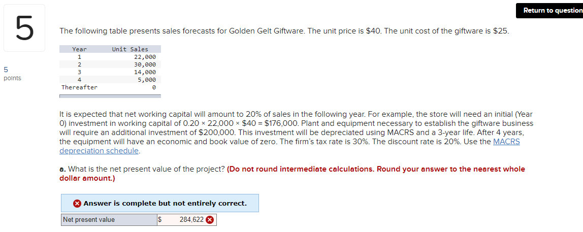  My answer is showing as incorrect, could anyone help me solve