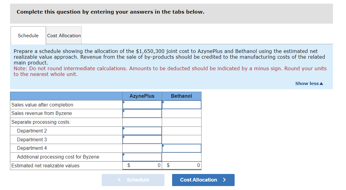 Terry Chemicals processes a single raw material, Clean-Z, in Department 1 of