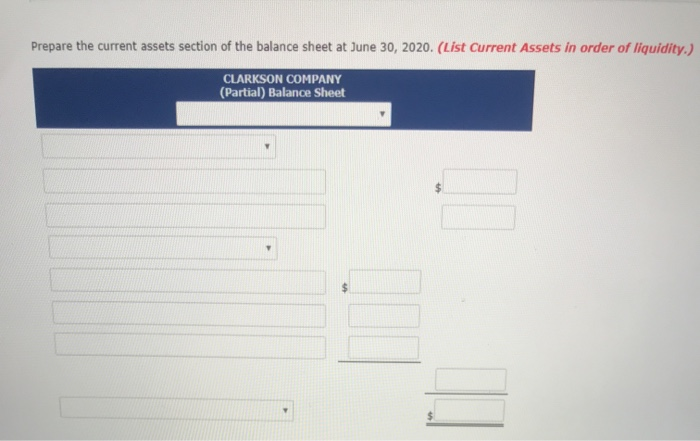 Inventory 6/30/20 48,400 Factory Machinery Depreciation 18,600 Finished Goods Inventory 7/1/19 97,400