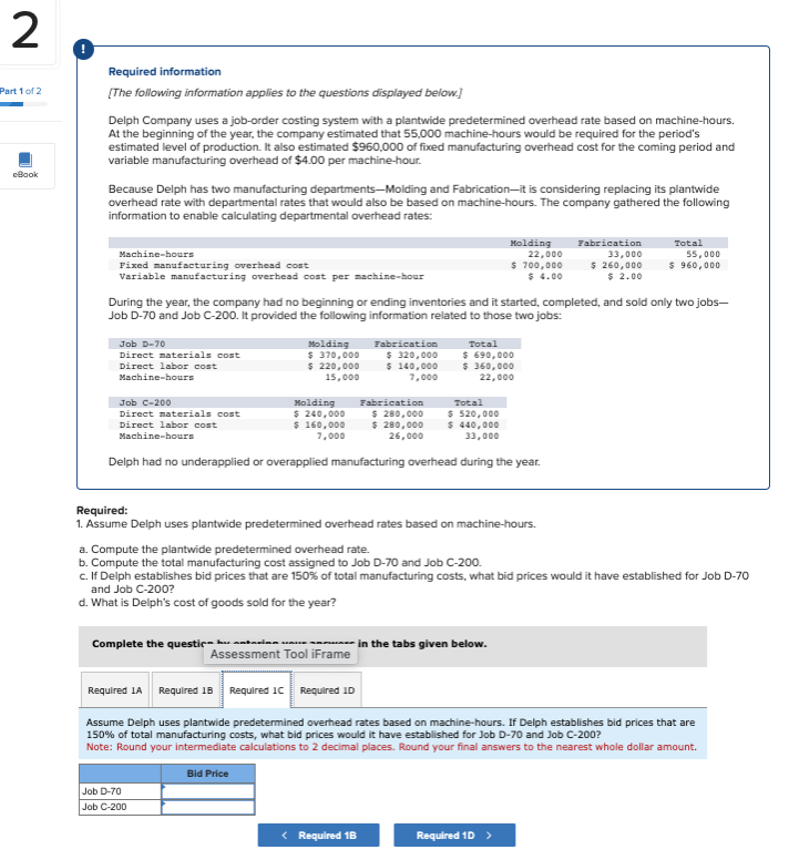 [The following information applies to the questions displayed below.] Delph Company uses