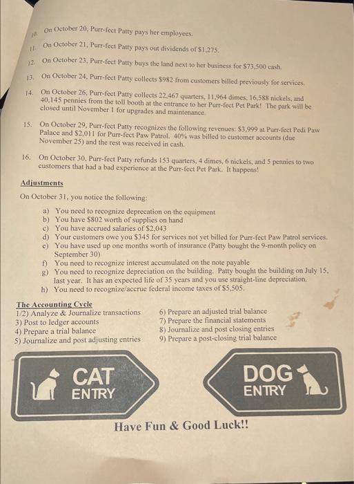 life saver.!!!! Create a T-Account for all accounts listed below. Don't forget