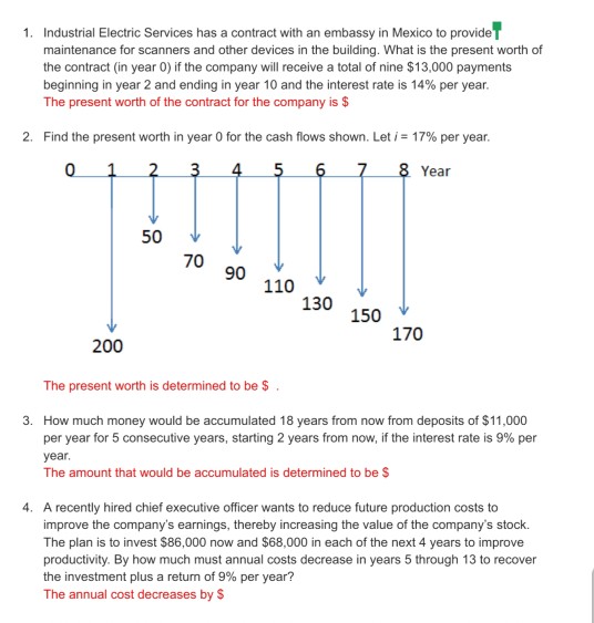  problem 1 - 4 please show work and no messy hand