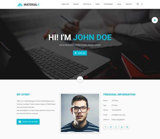 Use HTML,CSS,and JAVASCRIPT to create a simple personal website, such as the