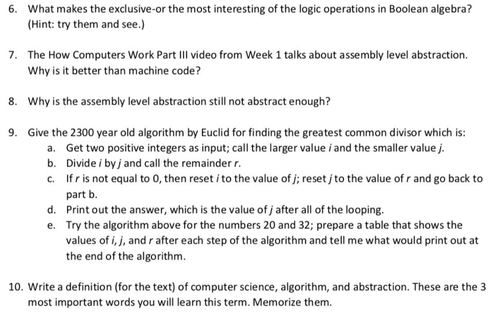 Help needed related python ! Thanx 6. What makes the exclusive-or the