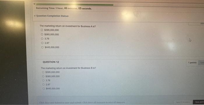 proft and . to to tements for two businesses. Answer the following