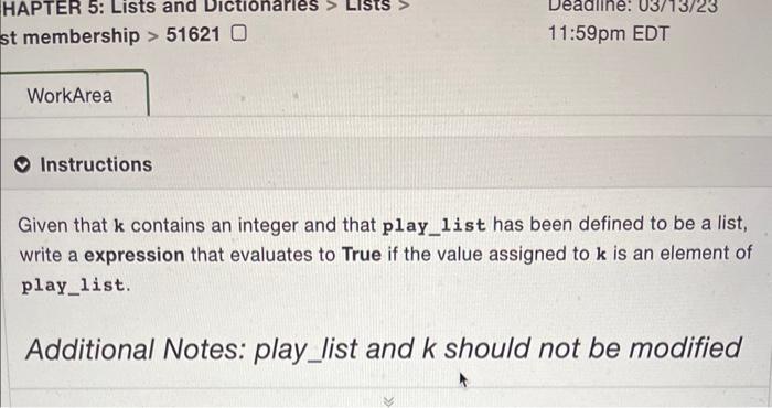  Given that k contains an integer and that play_li 1 st