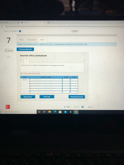 $340,000, and direct materials costs, $200,000. At year-end 2017, the company's records
