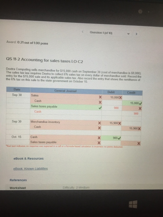  Dextra Computing soils merchandise for $15,000 cash on September 30 (cost