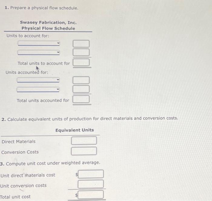 Cost Assignment, ABC Swasey fabrication, Inc., manufactures frames for bicyclos. Each frame