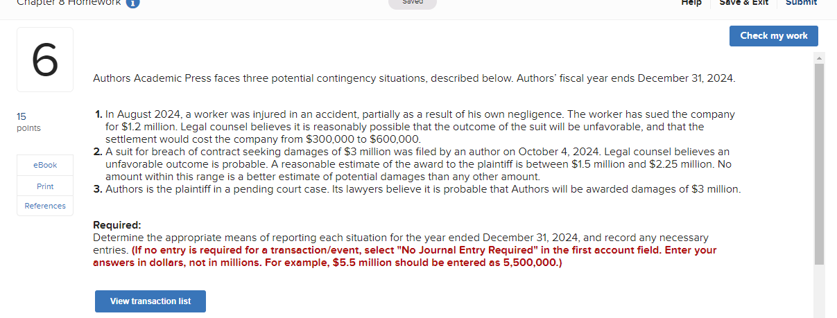  Authors Academic Press faces three potential contingency situations, described below. Authors'