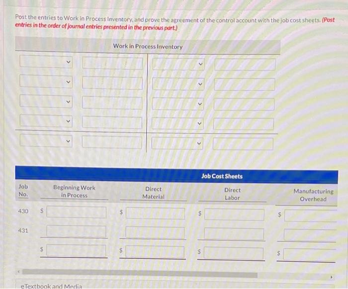 has a balance in Work in Process Inventory of $3,290 and two