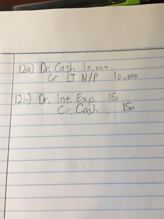 entries on the income statement. Additionally, the statement of cash flows I