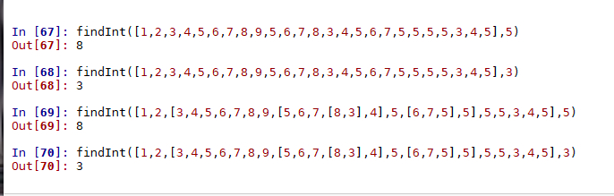 pts.): Write a function called recursiveFind that takes a list of integers