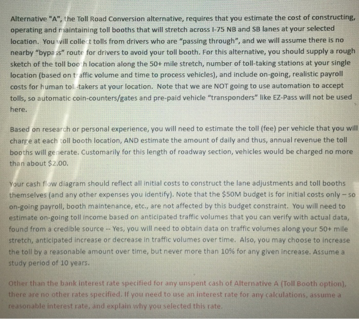 assume all the costs and benefits according to the information that given