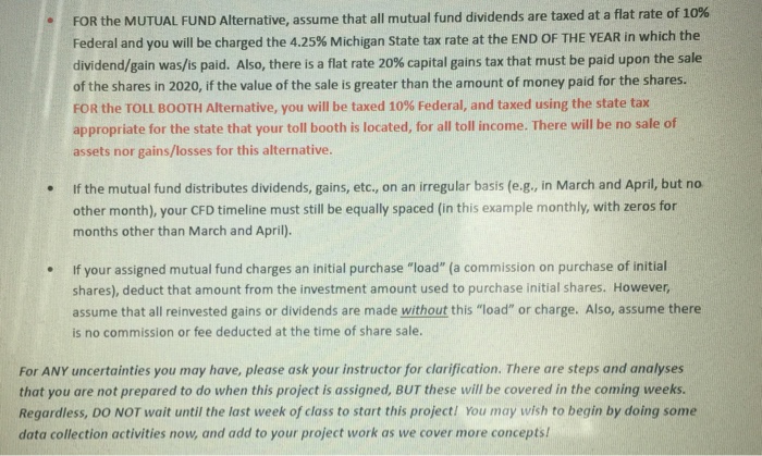 of $50M is given and there are two alternatives we have to