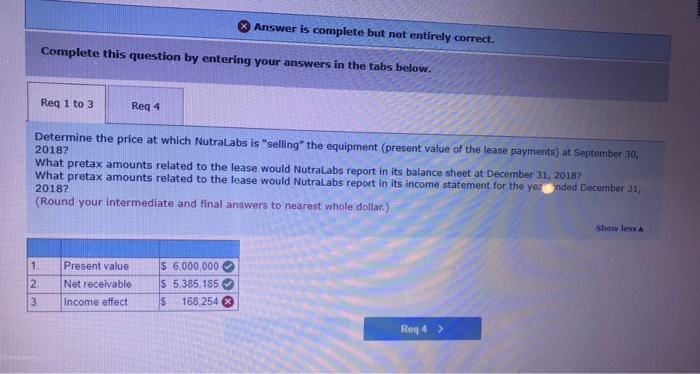 Problem 15-30 Sales-type lease; lessor; financial statement effects [LO15-3, 15-8) Nutralabs, Inc,leased
