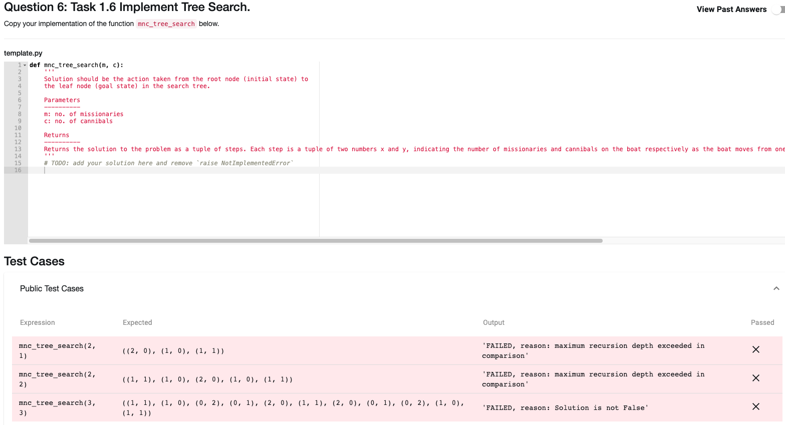 Help me solve the missionaries and cannibals problem using tree search and