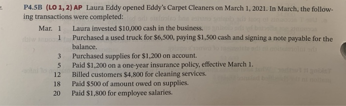  P4.5B (LO 1, 2) AP Laura Eddy opened Eddy's Carpet Cleaners