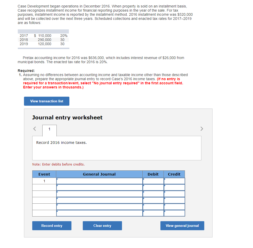 Case Development began operations in December 2016. When property is sold
