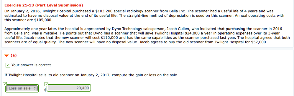  Exercise 21-13 (Part Level Submission) On January 2, 2016, Twilight Hospital