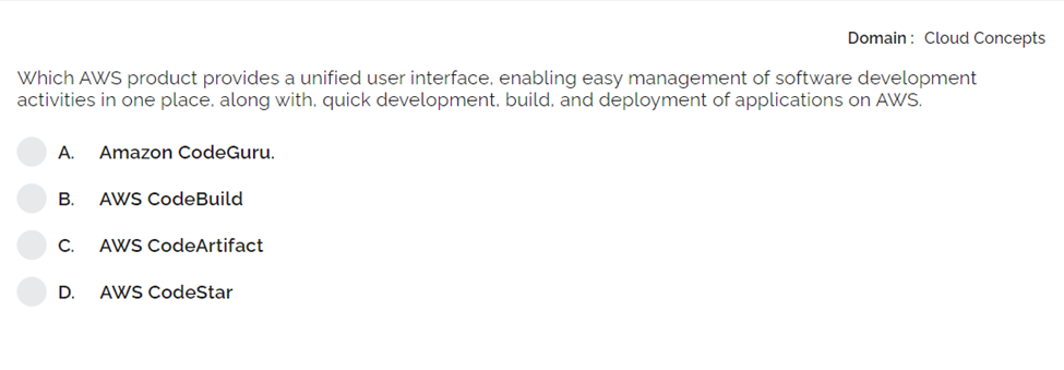  Which AWS product provides a unified user interface, enabling easy management