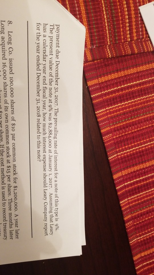7% ry 1, 2017, Crown Company sold property to Leary Company. There