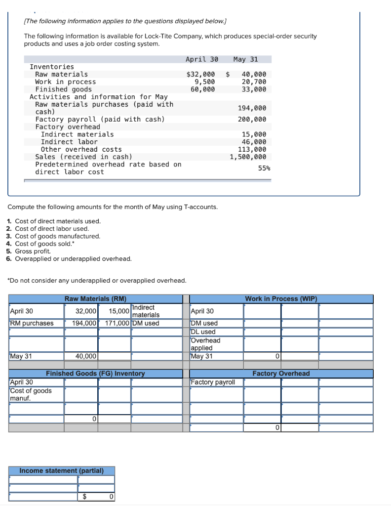 Please help me with this question. (The following information applies to the
