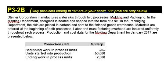 P3-2B (Only problems ending in "A" are in your book: "B"
