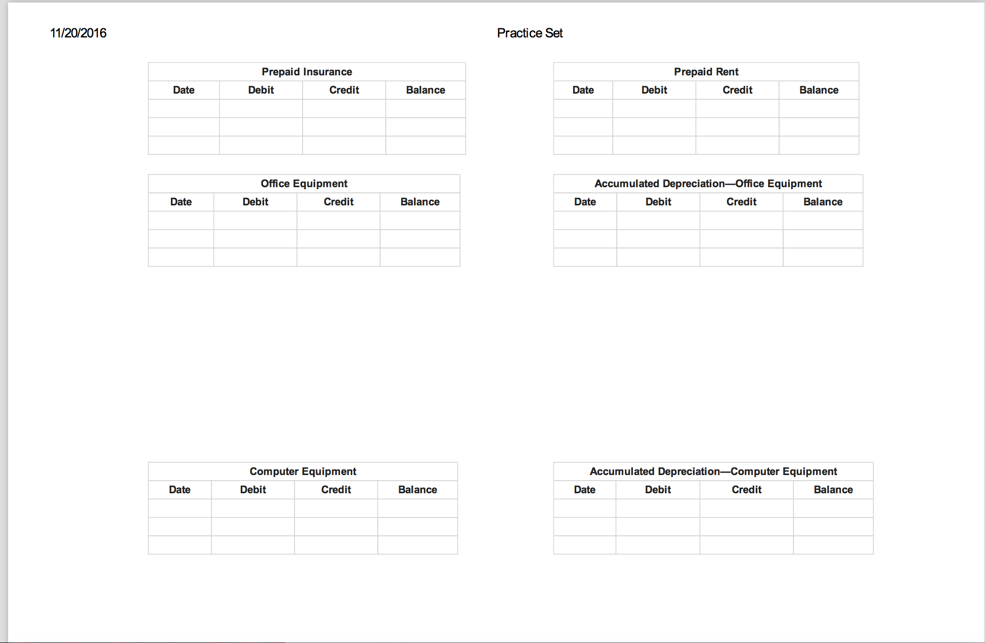 had been used for the single Accounts Receivable account. This change allows