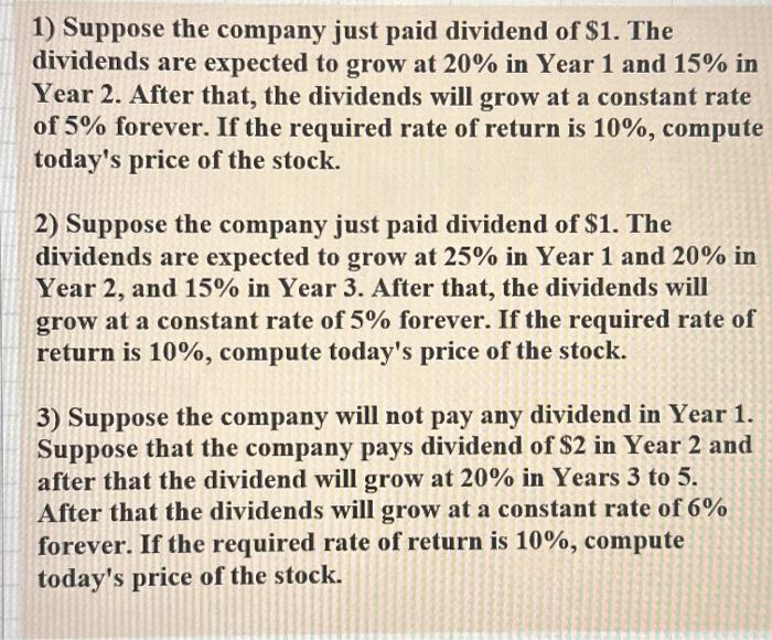 please show steps, i need to show work in excel 1) Suppose