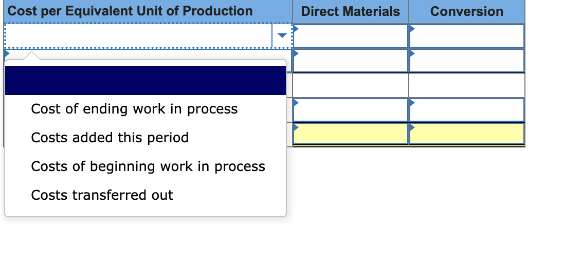 second selection under "Cost per Equivalent Unit of Production". Carlberg Company has