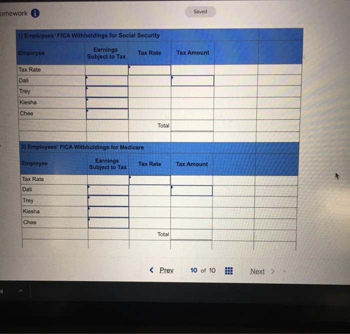 employees. FICA Social Security taxes are 6.2% of the first $128.400 paid