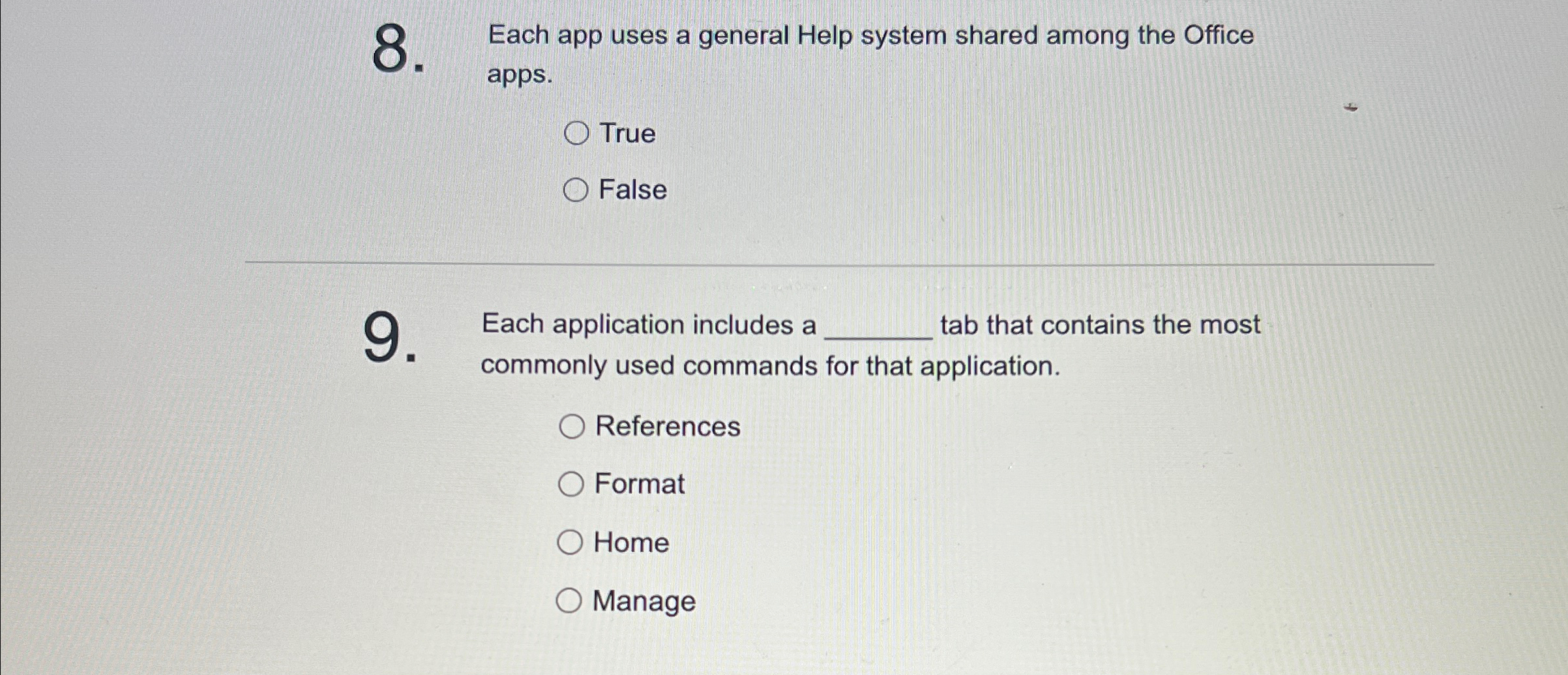  Each app uses a general Help system shared among the Office