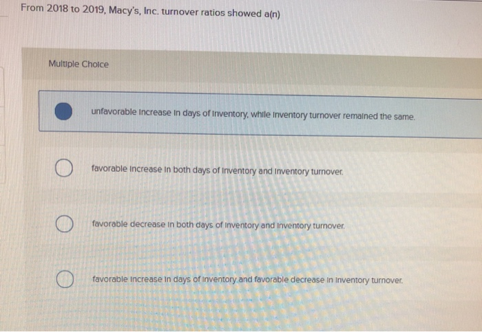 opportunity to assess Macy's, Inc., financial performance and balance sheet strength. This